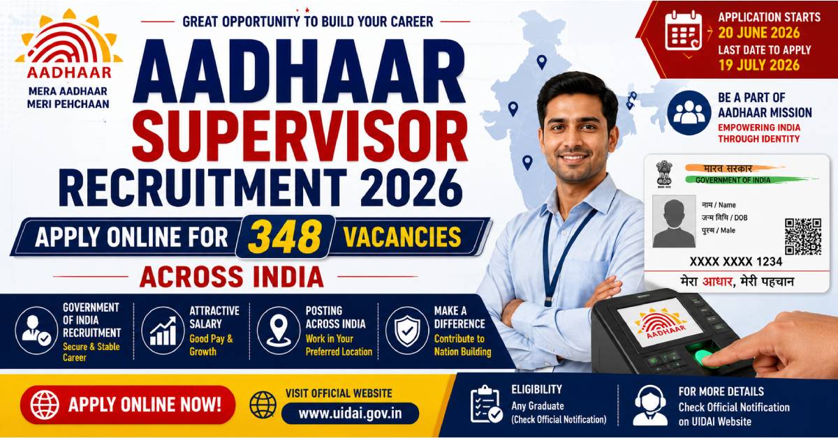 Aadhaar Supervisor Recruitment 2026